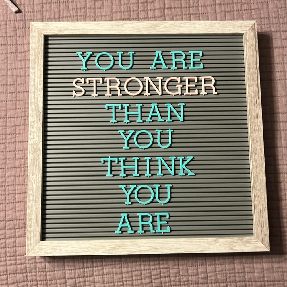 Letter board with 3 sets of colored letters and large holiday pieces.